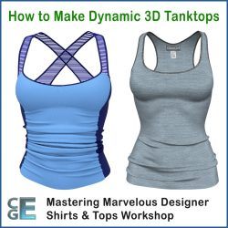 MD103 - Marvelous Designer Sleeveless Shirts Workshop Tanktops Training Videos MD103 - Marvelous Designer Sleeveless Shirts Workshop Tanktops Training Videos
