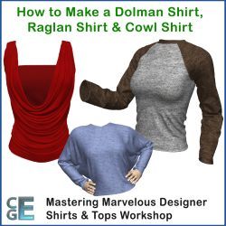MD105 - Marvelous Designer Shirts Video Tutorials - Raglan Cowl and Dolman Shirts Workshop MD105 - Marvelous Designer Shirts Video Tutorials - Raglan Cowl and Dolman Shirts Workshop