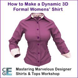 MD106 - Marvelous Designer Shirt Workshop - Womens Formal Shirt Tutorial MD106 - Marvelous Designer Shirt Workshop - Womens Formal Shirt Tutorial
