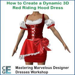 MD136 - The Making of Red Riding Hood Marvelous Designer Dress Workshop MD136 - The Making of Red Riding Hood Marvelous Designer Dress Workshop