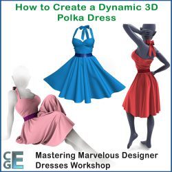 MD139 - Marvelous Designer Polka Dress Workshop - CG Elves MD139 - Marvelous Designer Polka Dress Workshop - CG Elves