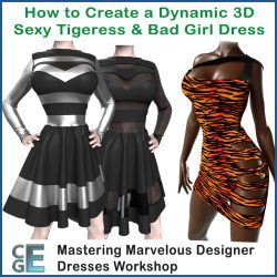 MD142 - Dynamic 3D Sexy Tigress and Bad Girl Marvelous Designer Dresses Workshop CGElves MD142 - Dynamic 3D Sexy Tigress and Bad Girl Marvelous Designer Dresses Workshop CGElves