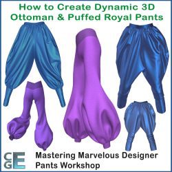 MD146 - Marvelous Designer Pants Workshop Making of Ottoman Pants and Puffed Royal Pants MD146 - Marvelous Designer Pants Workshop Making of Ottoman Pants and Puffed Royal Pants