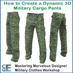 MD156 - Marvelous Designer Army Clothes Workshop - Creating 3D Military Cargo Pants MD156 - Marvelous Designer Army Clothes Workshop - Creating 3D Military Cargo Pants