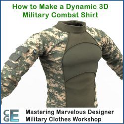 MD158 - Marvelous Designer Video Workshop on Making Combat Shirt Military Clothing MD158 - Marvelous Designer Video Workshop on Making Combat Shirt Military Clothing