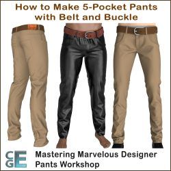 MD159 - Pans Workshop Creating a 5-pocket Men's Pants wth Belt and Buckle MD159 - Pans Workshop Creating a 5-pocket Men's Pants wth Belt and Buckle