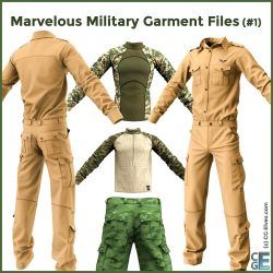 Marvelous Designer Military Garment Files (pack1) with Clothing Patterns and Presets by CG Elves Marvelous Designer Military Garment Files (pack1) with Clothing Patterns and Presets by CG Elves