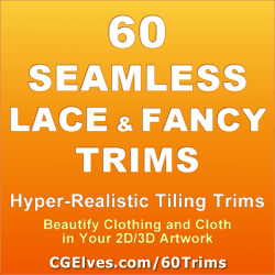 60 Seamless Fancy Lace and Decorative Tiling Trims for Virtual Clothes 60 Seamless Fancy Lace and Decorative Tiling Trims for Virtual Clothes