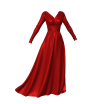 Marvelous Designer Elegant Long Velvet Dress Garment File Templates