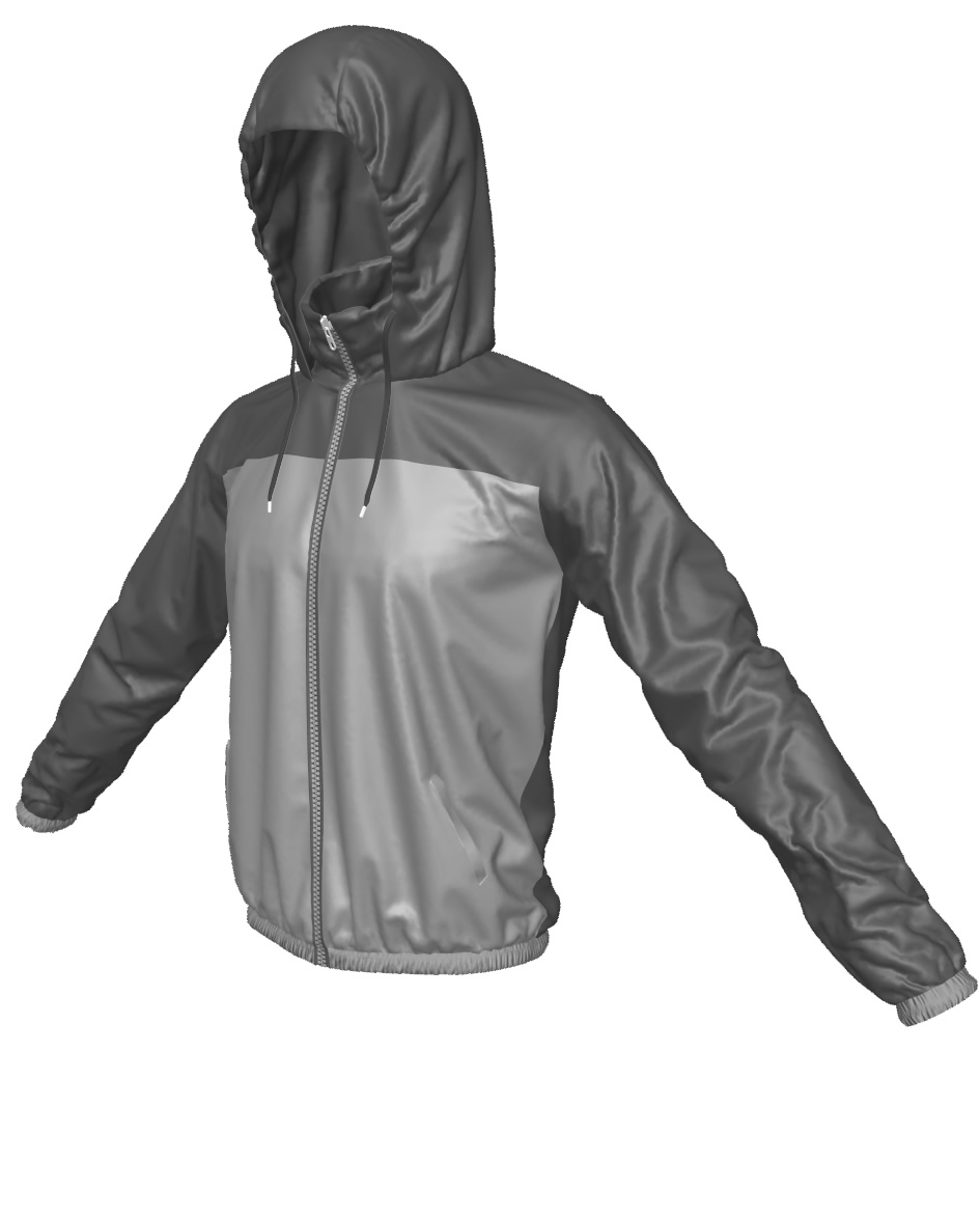 3D Marvelous Designer windbraker rain Jacket garment