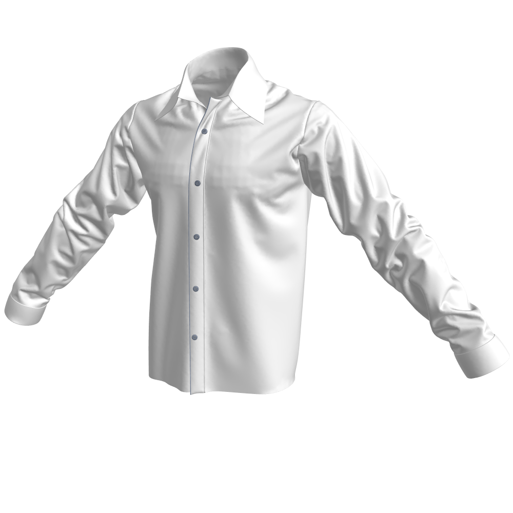 Marvelous Designer men's shirt with collar