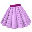 3D Clothing Marvelous Designer Skirt Garment File - Rolled Organ Pleats