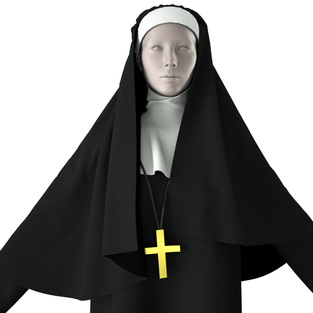 Nun costume pattern PDF pattern Novice Sound of Music Nunsense Sister Act o...