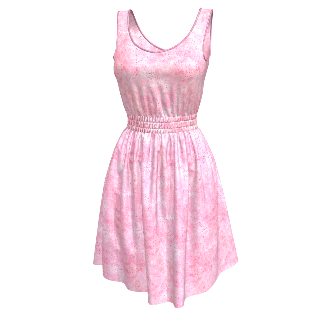 3D Marvelous Designer Dress with Seamless Shirring Texture