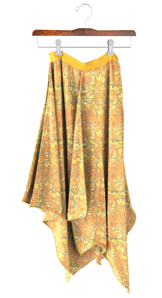 Skirt Hanging Clothes 3D Model OBJ Free Download