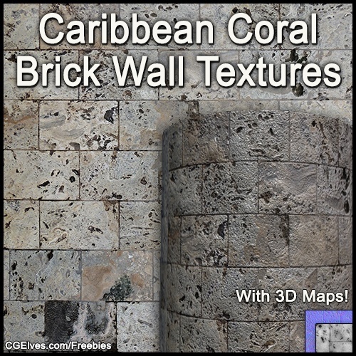 Download Free Caribbean Coral Brick Wall Textures Pack