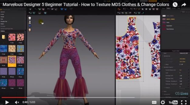 Free Marvelous Designer 5 Beginner Tutorial How to Texture Clothes