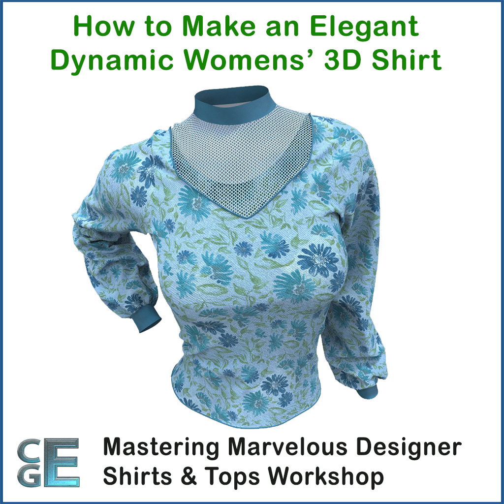 MD107 - Marvelous Designer Womans Shirt Workshop