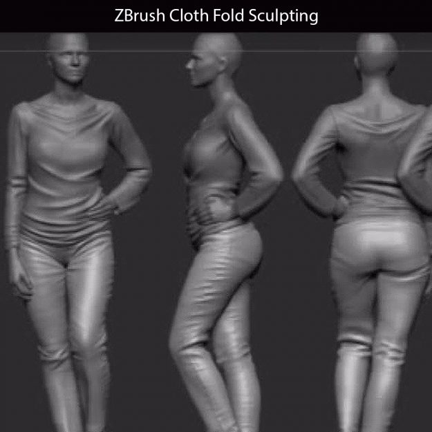 ZBrush Cloth Fold Sculpting Final
