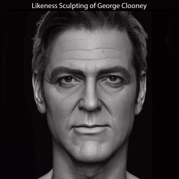 George Clooney Likeness Sculpting in ZBrush by Hossein Diba