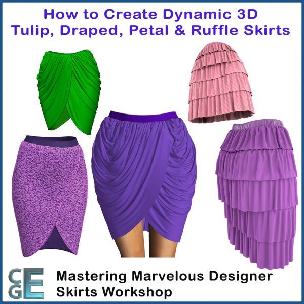 Md128 Marvelous Designer Workshop For Tulip Petal Draped
