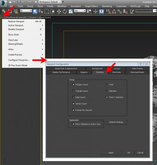 02- Optimizing Scenes in 3Ds Max Tutorial - Check Polycount More Options