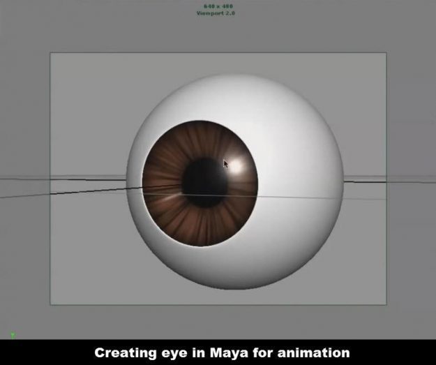 Creating eye for cartoon character in Maya