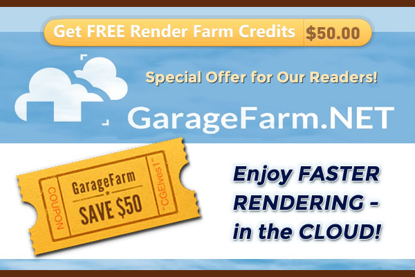 GarageFarm Coupon Cloud Rendering Credits