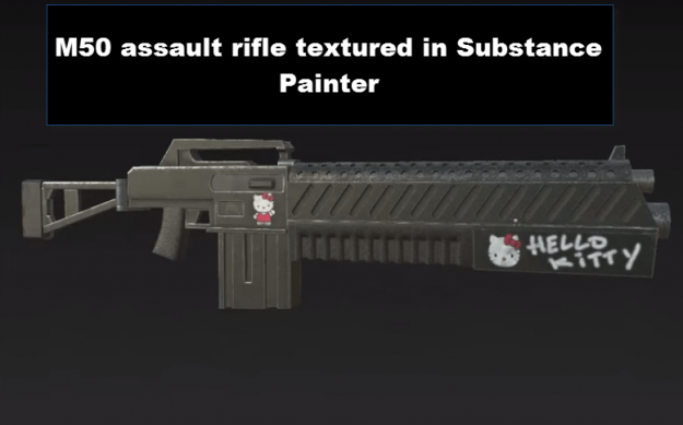 Texturing a 3D Assault rifle in Substance Painter