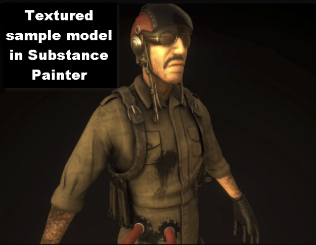 Textured sample model in Substance Painter