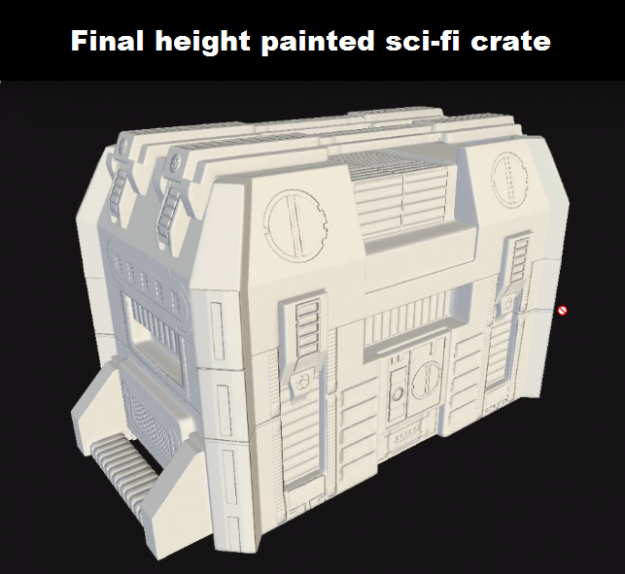 Final height painted sci-fi crate