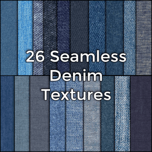 Realistic Seamless Denim Jeans Fabric Material Textures Pack by CG Elves