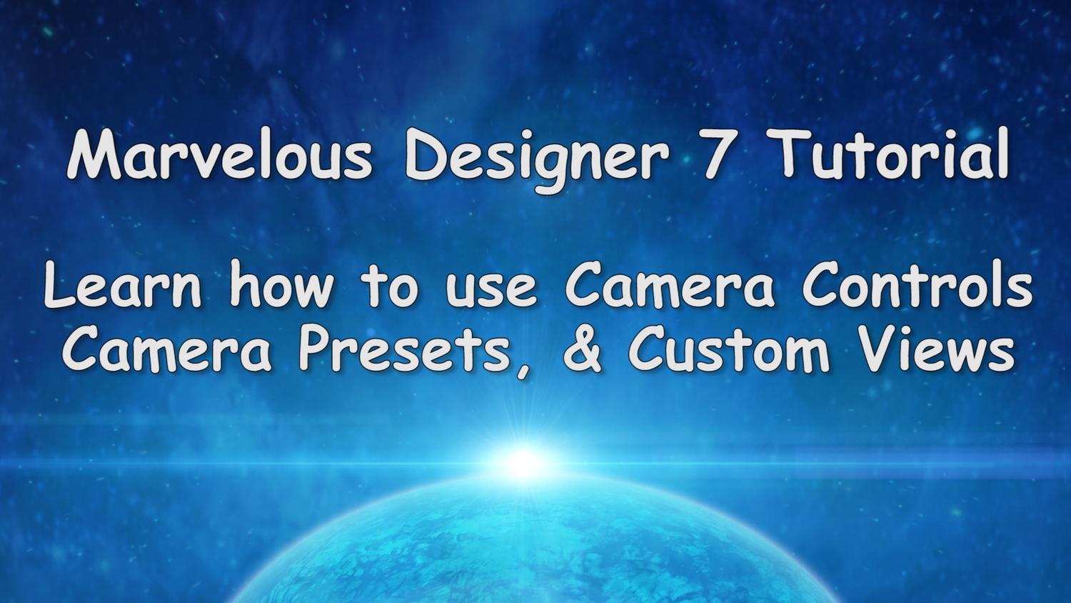 Marvelous Designer 7 Tutorial Camera Controls and Custom Views