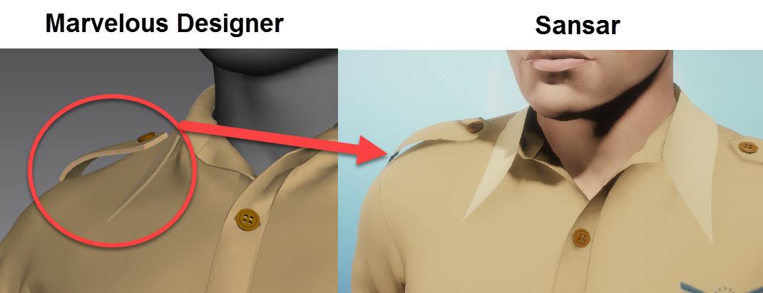 Marvelous Designer Thickness to Sansar