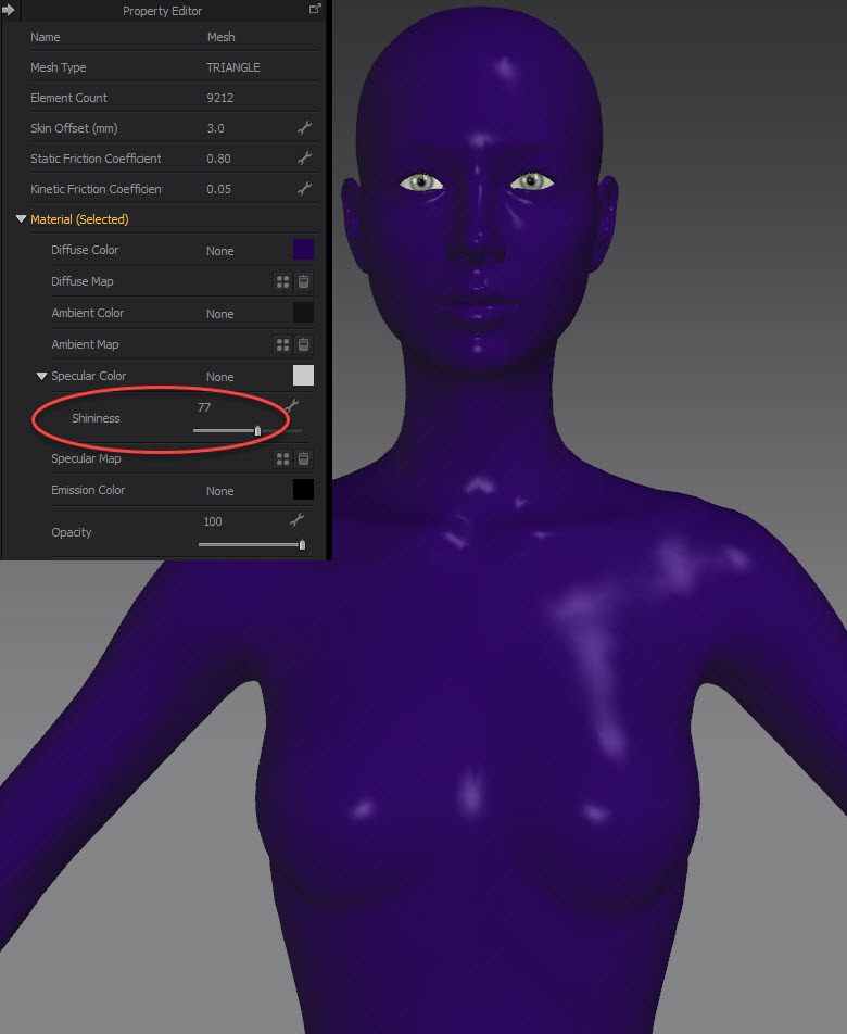 Marvelous Designer avatar texture specularity high