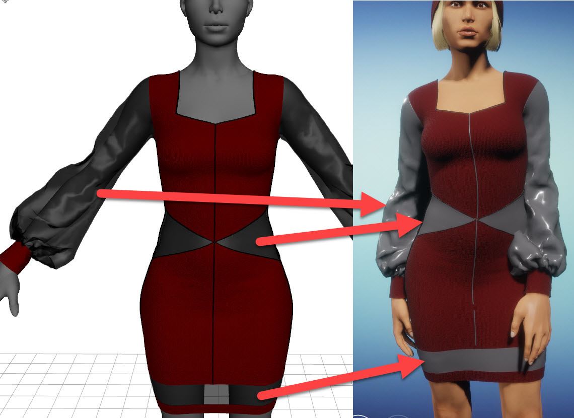 Marvelous Designer transparent clothes in Sansar